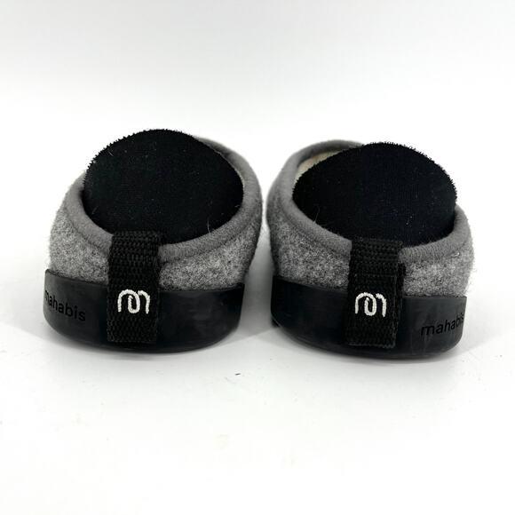 Mahabis Womens' wool felted lined classic gray slip on slippers (EU36 - US5.5) - Picture 9 of 11